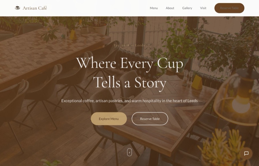 Artisan Café demo site